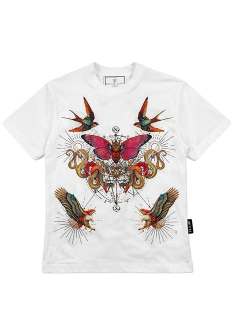 T-shirt bambina bianca in cotone Philipp Plein | GTH147BIANCO
